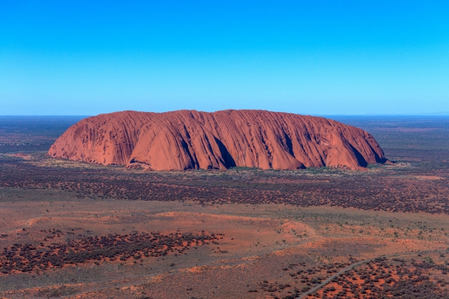 Aerial view of Uluru
