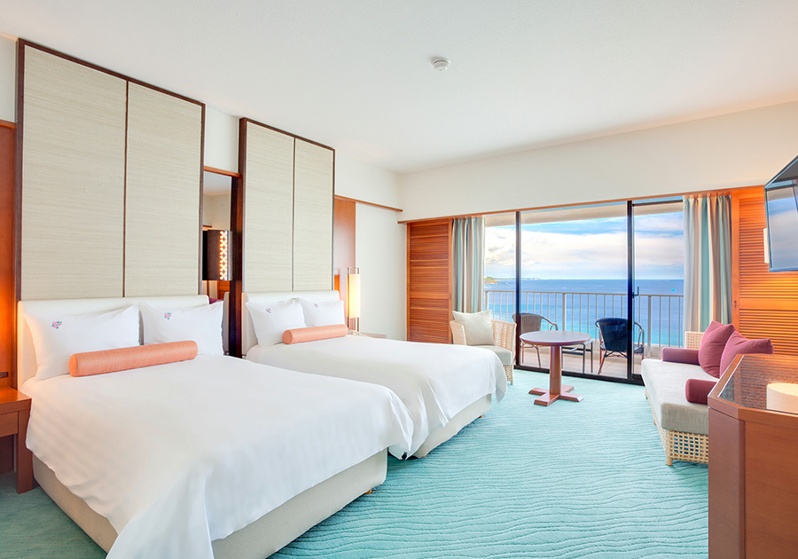 全室オーシャンビューの客室で開放感のあるホテルステイを