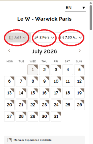 Le W booking.png